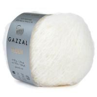 Пряжа Gazzal Teddy (6564) цвет белый молочный; Состав: 40% Супервош мериносовая шерсть, 60% ПА; 50 г / 150 м