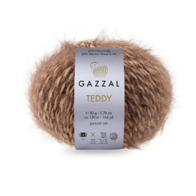 Пряжа Gazzal Teddy (6540); Состав: 40% Супервош мериносовая шерсть, 60% ПА; 50 г / 150 м